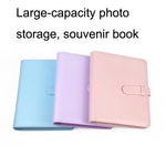 Album ảnh da PU 3 inch CAIUL, sách kỷ niệm bộ sưu tập ảnh, màu hồng anh đào, tím đinh hương, xanh Qingkong