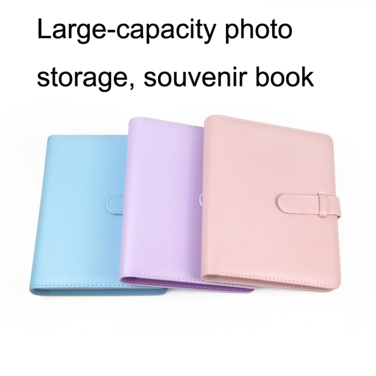 Album ảnh da PU 3 inch CAIUL, sách kỷ niệm bộ sưu tập ảnh, màu hồng anh đào, tím đinh hương, xanh Qingkong