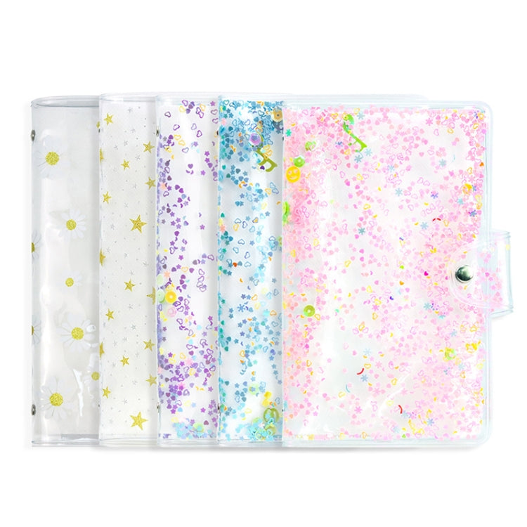 Album ảnh PVC 3 inch CAIUL dung lượng lớn, sách kỷ niệm bộ sưu tập, màu cát dòng tím, cát dòng hồng, cát dòng xanh, sao vàng, hoa cúc dễ thương