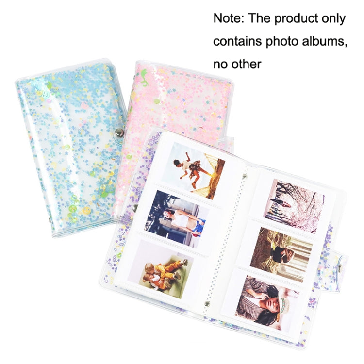 Album ảnh PVC 3 inch CAIUL dung lượng lớn, sách kỷ niệm bộ sưu tập, màu cát dòng tím, cát dòng hồng, cát dòng xanh, sao vàng, hoa cúc dễ thương