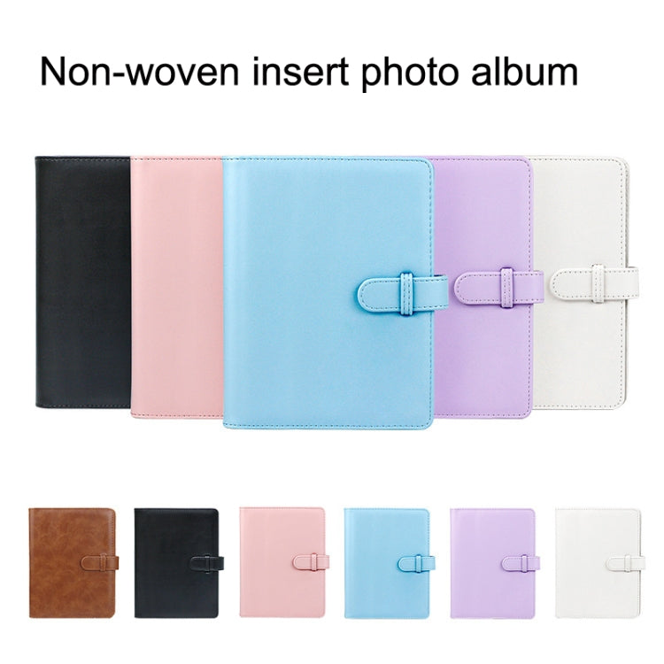 Album ảnh da PU 3 inch phong cách cổ điển, sách kỷ niệm lưu trữ ảnh, màu trắng, hồng, tím, xanh, đen, nâu