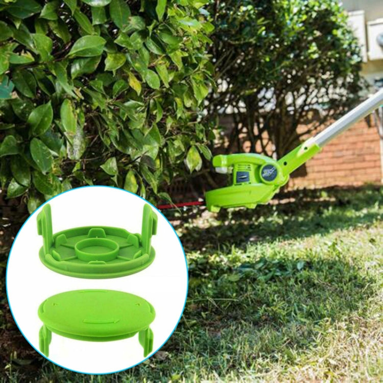 2 chiếc nắp cuộn máy cắt cỏ không dây GK04 cho Greenworks, màu xanh lá, màu đen