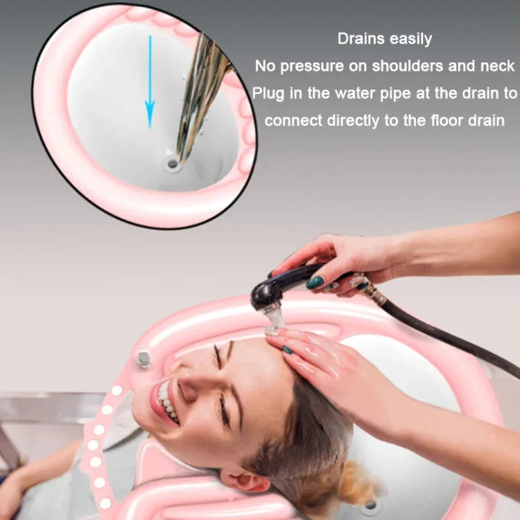 Chậu gội đầu nghiêng cho bà bầu và người già trong gia đình, Màu đen, Hồng, Hồng + túi thoát nước, Đen + túi thoát nước