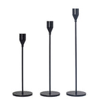 Bộ 3 chiếc giá đỡ nến sắt rèn trang trí nhà cửa đám cưới, kiểu: bộ 3 chiếc đáy dày (đỏ hồng), bộ 3 chiếc đáy dày (bạc), bộ 3 chiếc đáy mỏng (đen), bộ 3 chiếc đáy mỏng (vàng giả), bộ 3 chiếc đáy mỏng (bạc)