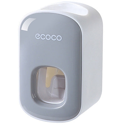 ECOCO E1922 Children Adult Double Position Automatic Toothpaste Squeezing Device, E1922 Black, E1922 Grey