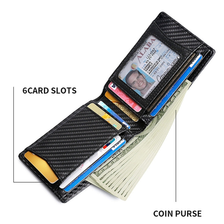 Ví da nam đựng thẻ định vị RFID cho AirTag thế hệ 2 / AirTag thế hệ 1, sợi carbon, dệt trơn
