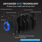 Ví đựng thẻ định vị RFID kim loại siêu mỏng cho nam cho AirTag thế hệ 2 / AirTag thế hệ 1, màu Đen, Xanh, Đỏ
