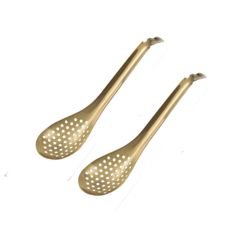 2 cái muỗng nấu ăn phân tử và rổ nhỏ đựng trứng cá bằng thép không gỉ 304, Màu thật, Vàng, Vàng hồng, Nhiều màu, Đen