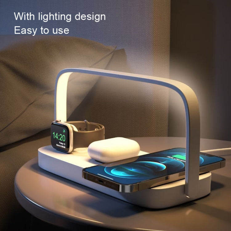 UD10 Sạc không dây cho điện thoại di động có đèn ngủ nhỏ, dành cho iPhone 12/13&iWatch&AirPods, UD10 3 trong 1