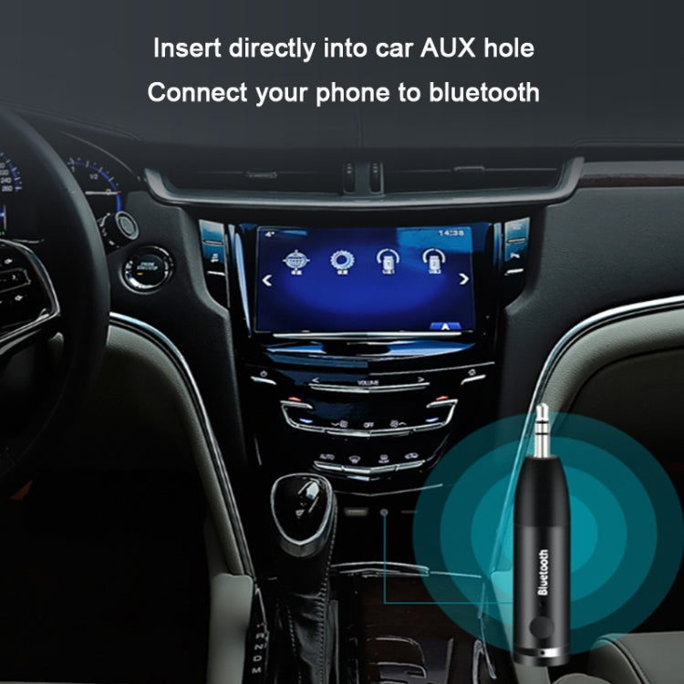 Bộ thu âm thanh AUX Bluetooth 5.0 011, cổng 3.5mm cho dàn âm thanh xe hơi, màu đen 011