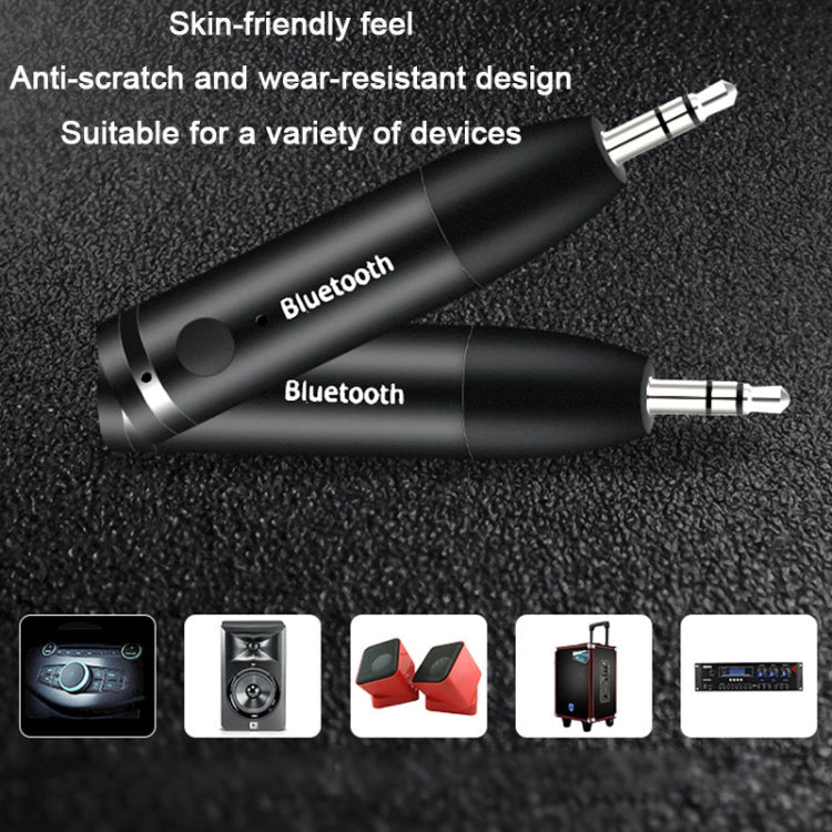 Bộ thu âm thanh AUX Bluetooth 5.0 011, cổng 3.5mm cho dàn âm thanh xe hơi, màu đen 011