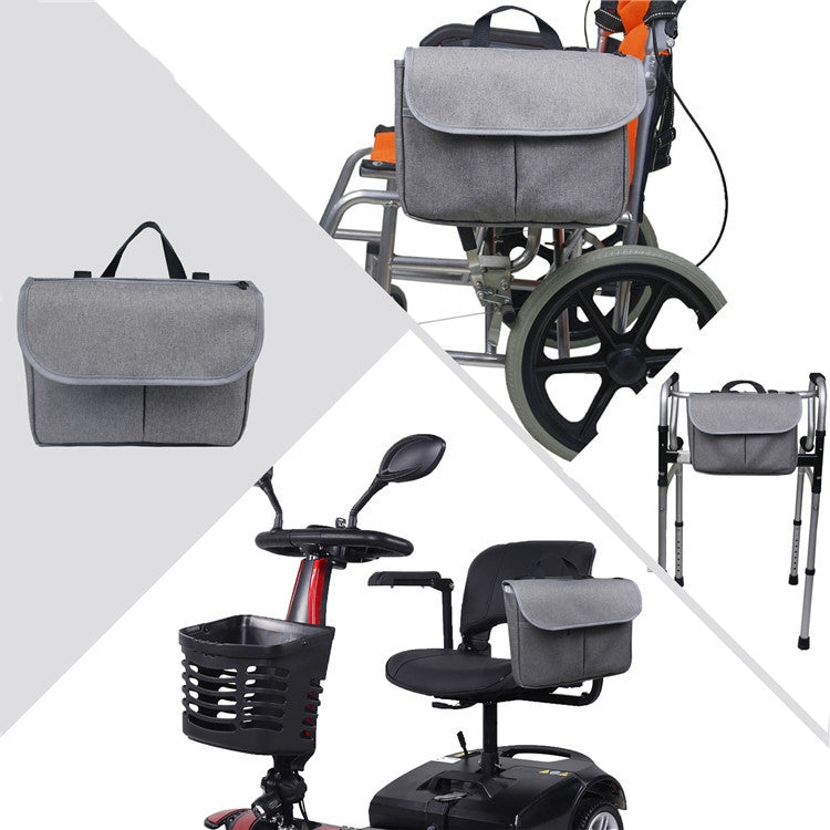 Túi treo xe lăn MTP-682, túi lưu trữ xe đạp phục hồi chức năng, màu đen MTP-682