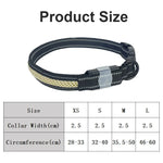 Vòng cổ thú cưng có đèn LED sạc lại, chống mài mòn và chống nước, Kích thước:, XS, S, M, L