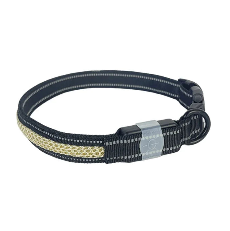 Vòng cổ thú cưng có đèn LED sạc lại, chống mài mòn và chống nước, Kích thước:, XS, S, M, L