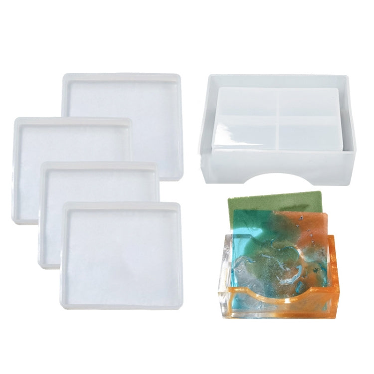 Khuôn silicone hộp lưu trữ epoxy pha lê tự làm, bộ hộp lót tròn, lót tròn DJ-100, hộp lót tròn DJ-98, bộ hộp lót vuông, lót vuông DJ-99, lót vuông DJ-97, 10 cái/bộ, 12 cái/bộ