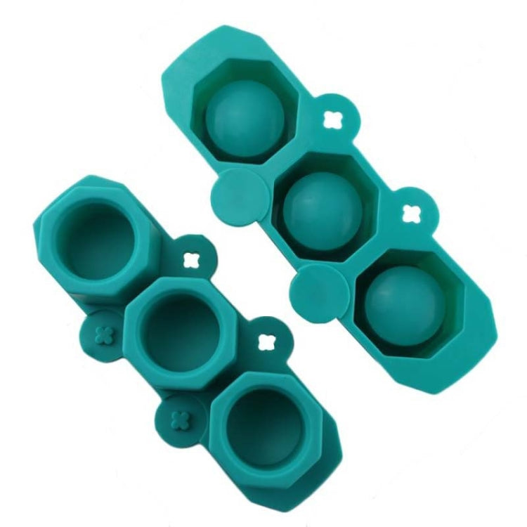 2 cái Khuôn làm đá viên kim cương silicone 3 ngăn, khuôn chậu hoa sen đá DIY, màu xanh mực, xanh dương, xanh lá