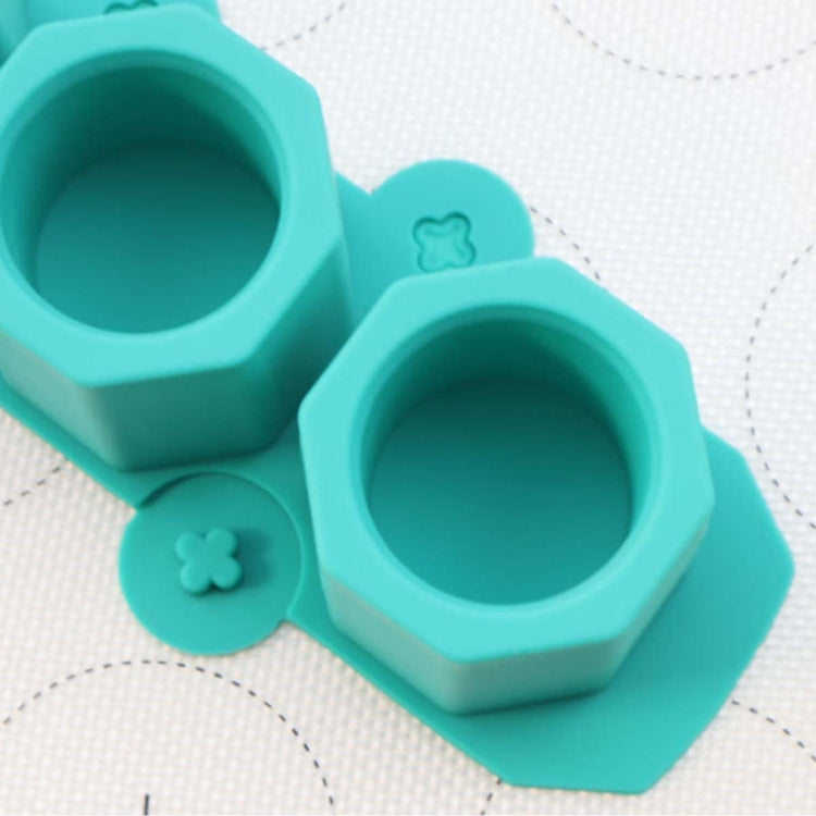 2 cái Khuôn làm đá viên kim cương silicone 3 ngăn, khuôn chậu hoa sen đá DIY, màu xanh mực, xanh dương, xanh lá