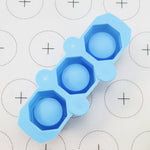 2 cái Khuôn làm đá viên kim cương silicone 3 ngăn, khuôn chậu hoa sen đá DIY, màu xanh mực, xanh dương, xanh lá