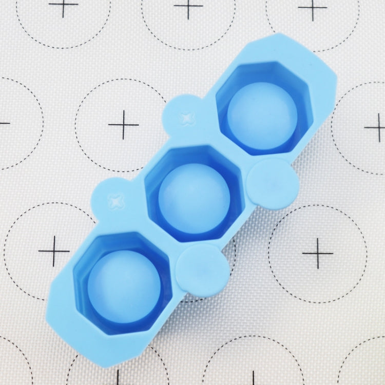 2 cái Khuôn làm đá viên kim cương silicone 3 ngăn, khuôn chậu hoa sen đá DIY, màu xanh mực, xanh dương, xanh lá