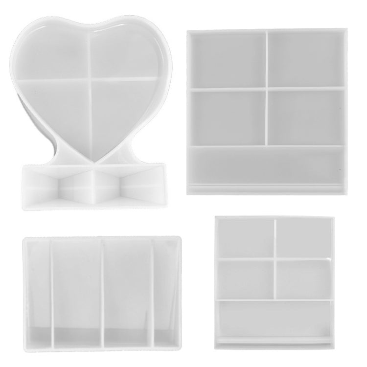 Khuôn silicone khung ảnh hình trái tim vuông tự làm, kích thước: S (hình chữ nhật), S (hình trái tim), L (hình trái tim), L (hình vuông), hình chữ nhật đứng