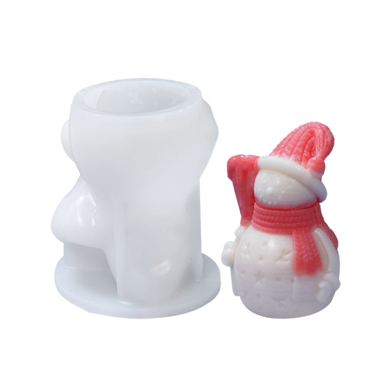 Khuôn silicone nến thơm Giáng Sinh tự làm, màu trắng
