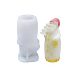 Khuôn silicone nến thơm Giáng Sinh tự làm, màu trắng
