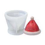 Khuôn silicone nến thơm Giáng Sinh tự làm, màu trắng