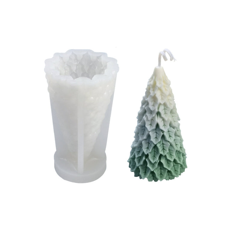 Khuôn silicone nến thơm Giáng Sinh tự làm, màu trắng