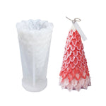 Khuôn silicone nến thơm Giáng Sinh tự làm, màu trắng