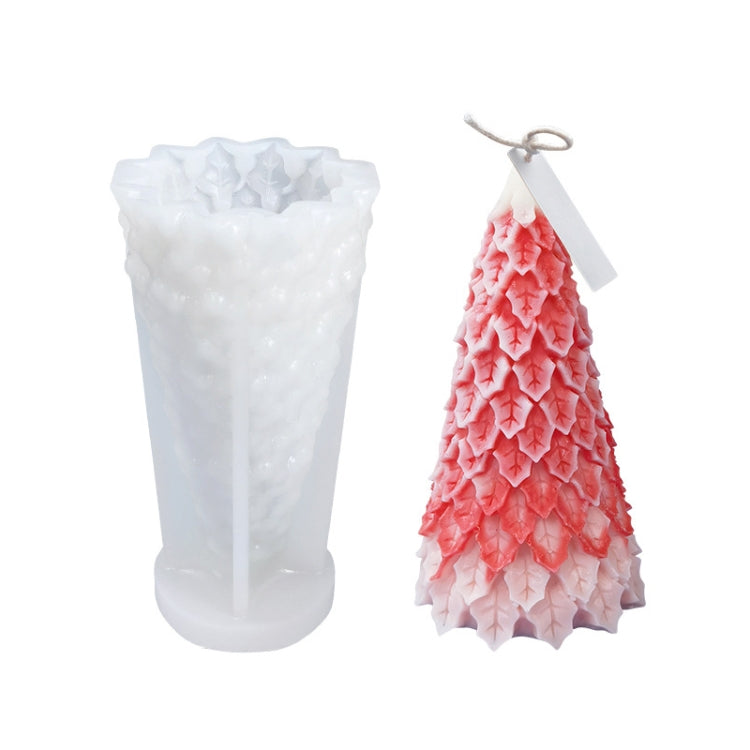 Khuôn silicone nến thơm Giáng Sinh tự làm, màu trắng