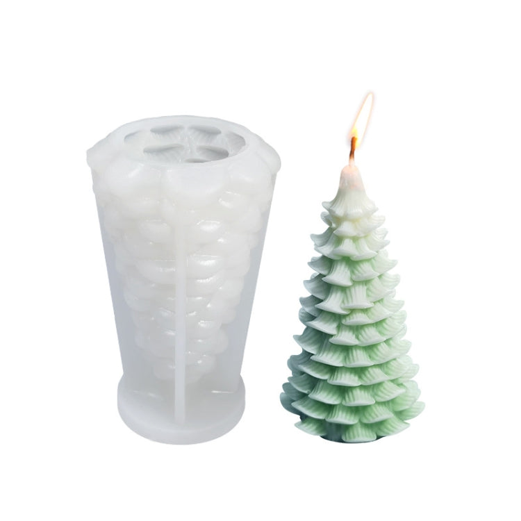 Khuôn silicone nến thơm Giáng Sinh tự làm, màu trắng