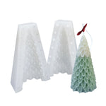 Khuôn silicone nến thơm Giáng Sinh tự làm, màu trắng