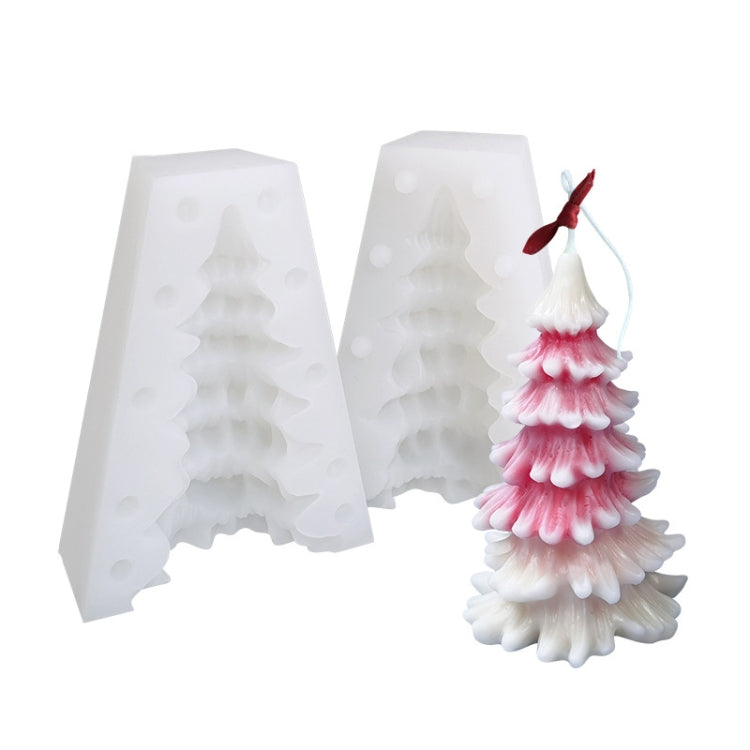 Khuôn silicone nến thơm Giáng Sinh tự làm, màu trắng
