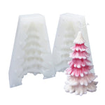 Khuôn silicone nến thơm Giáng Sinh tự làm, màu trắng