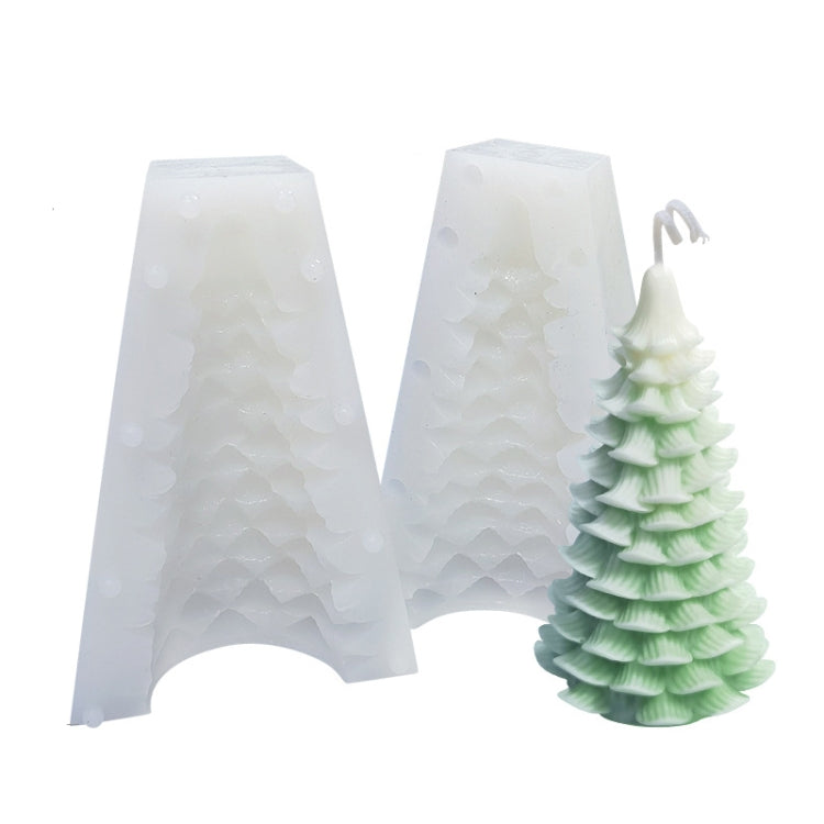 Khuôn silicone nến thơm Giáng Sinh tự làm, màu trắng