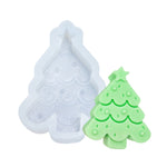 Khuôn silicone nến thơm Giáng Sinh tự làm, màu trắng