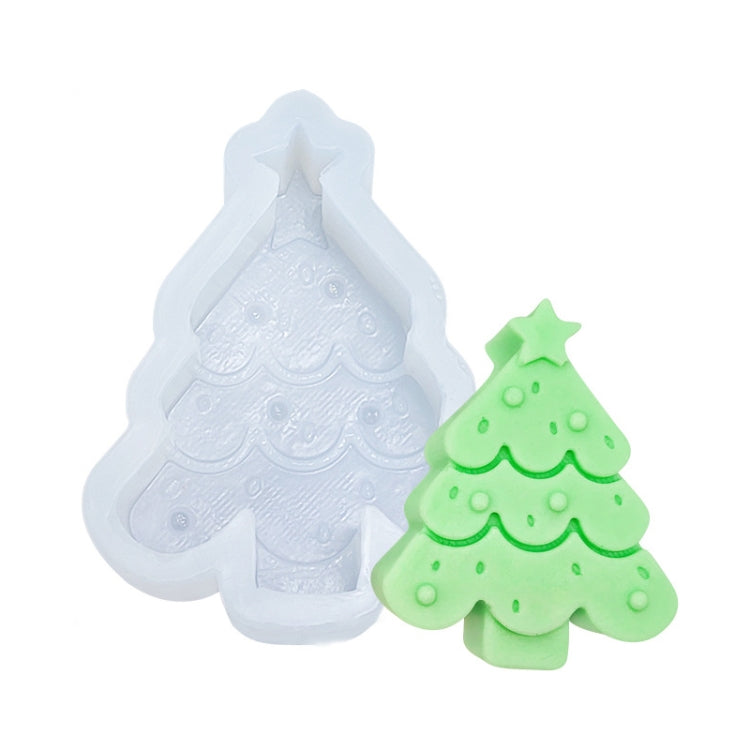 Khuôn silicone nến thơm Giáng Sinh tự làm, màu trắng