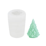 Khuôn silicone nến thơm Giáng Sinh tự làm, màu trắng
