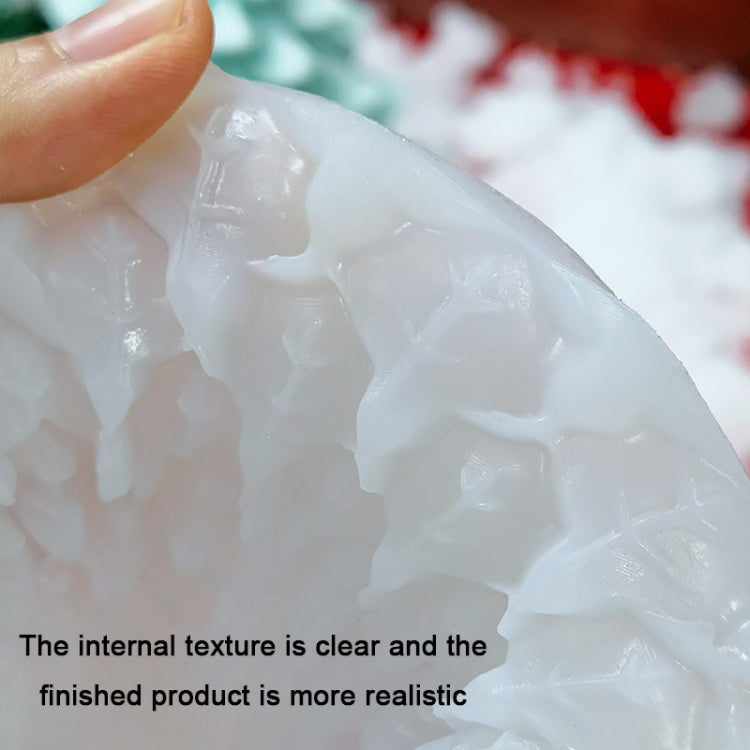 Khuôn silicone nến thơm Giáng Sinh tự làm, màu trắng