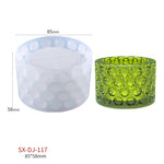 Khuôn silicone gạt tàn pha lê chấm bi tự làm, DJ-117