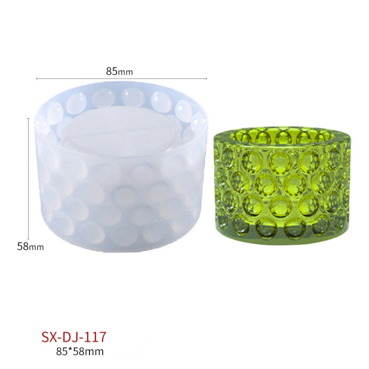Khuôn silicone gạt tàn pha lê chấm bi tự làm, DJ-117