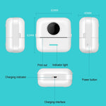 Máy in nhiệt Bluetooth cho học sinh ghi câu hỏi sai, màu trắng, hồng, vàng