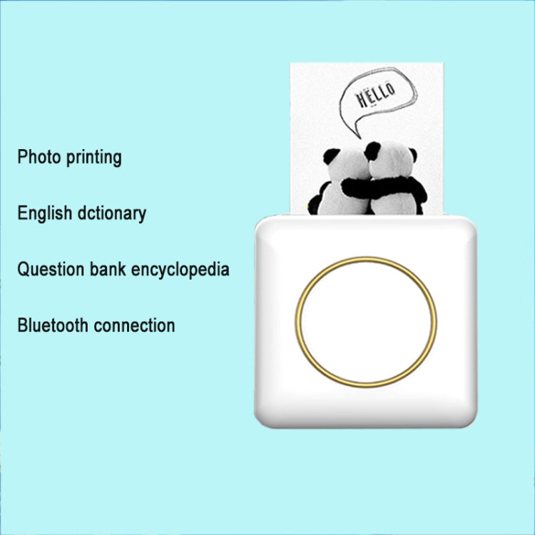 Máy in nhiệt Bluetooth cho học sinh ghi câu hỏi sai, màu trắng, hồng, vàng