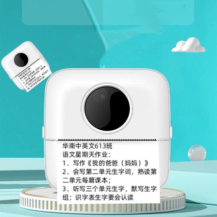 Máy in nhiệt Bluetooth cho học sinh ghi câu hỏi sai, màu trắng, hồng, vàng