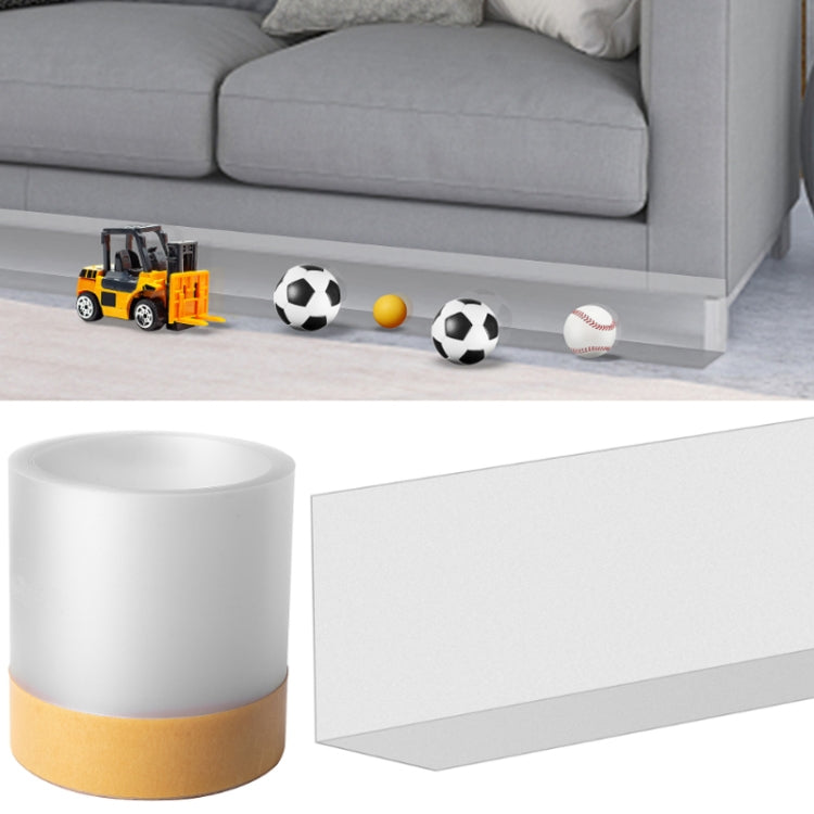 Dây chặn đồ chơi dưới giường sofa PVC, màu đen, trong suốt