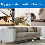 Dây chặn đồ chơi dưới giường sofa PVC, màu đen, trong suốt