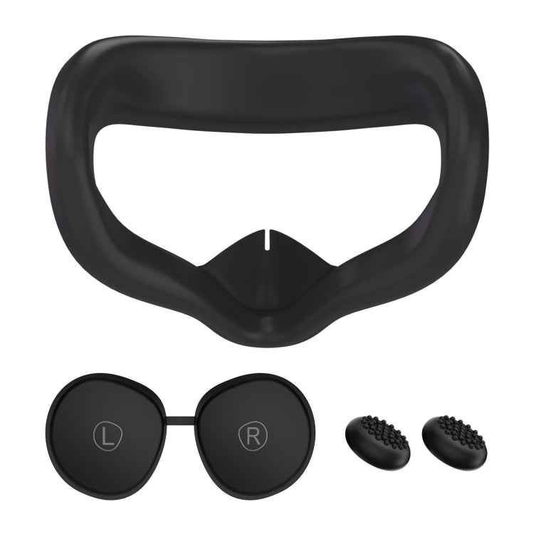 VR Silicone Eye Mask+Lens Protective Cover+Joystick Hat, For Meta Quest 2, Eye Mask+Lens Protective Cover+Joystick Hat (Pink), Eye Mask+Lens Protective Cover+Joystick Hat (Black), Eye Mask+Lens Protective Cover+Joystick Hat (White)