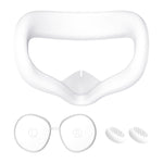 VR Silicone Eye Mask+Lens Protective Cover+Joystick Hat, For Meta Quest 2, Eye Mask+Lens Protective Cover+Joystick Hat (Pink), Eye Mask+Lens Protective Cover+Joystick Hat (Black), Eye Mask+Lens Protective Cover+Joystick Hat (White)