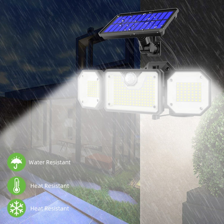 Đèn cảm biến cơ thể người năng lượng mặt trời LED ngoài trời chống nước cho vườn, Kiểu dáng:, Split 226LED