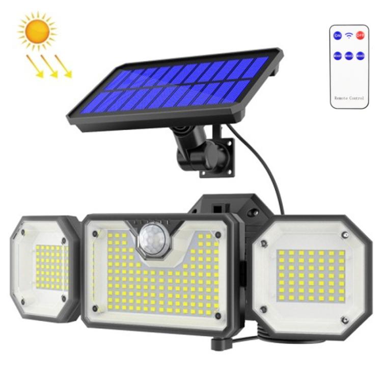 Đèn cảm biến cơ thể người năng lượng mặt trời LED ngoài trời chống nước cho vườn, Kiểu dáng:, Split 226LED